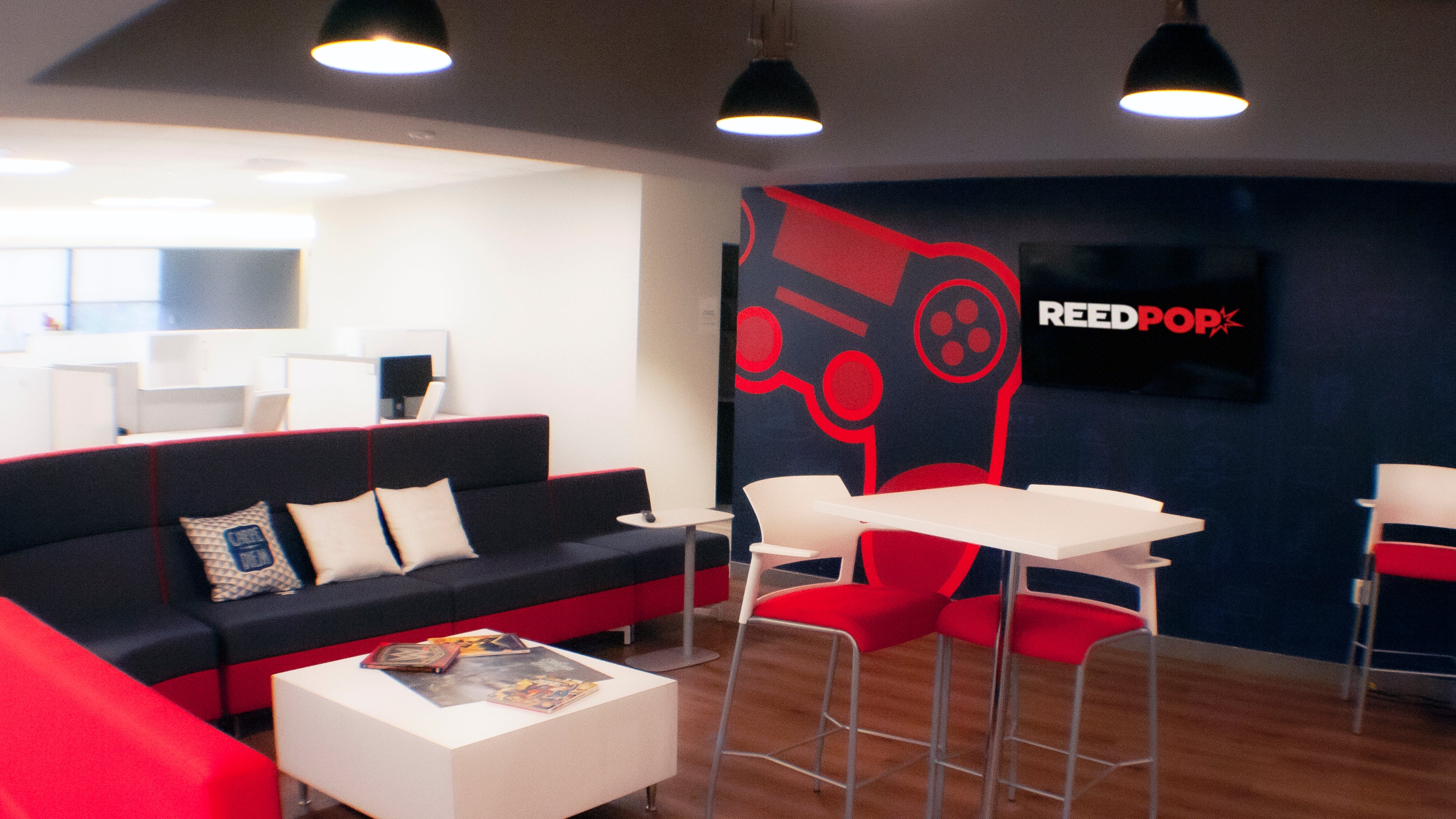 Relax and hangout with coworkers in our lounge area. We also have snacks and various beverages available for when hunger or thirst strikes.
